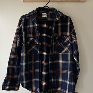 Five Brother Navy Plaid Shirt